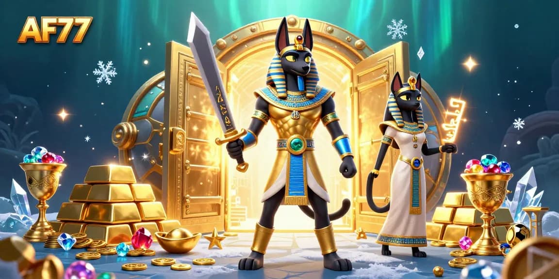 Experience thrilling gameplay at AF77 with ancient Egyptian themes and treasure-filled visuals.