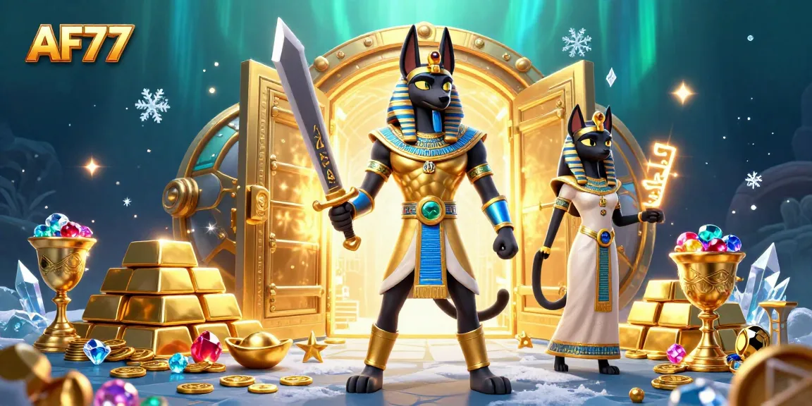 Experience thrilling gameplay at AF77 with ancient Egyptian themes and treasure-filled visuals.