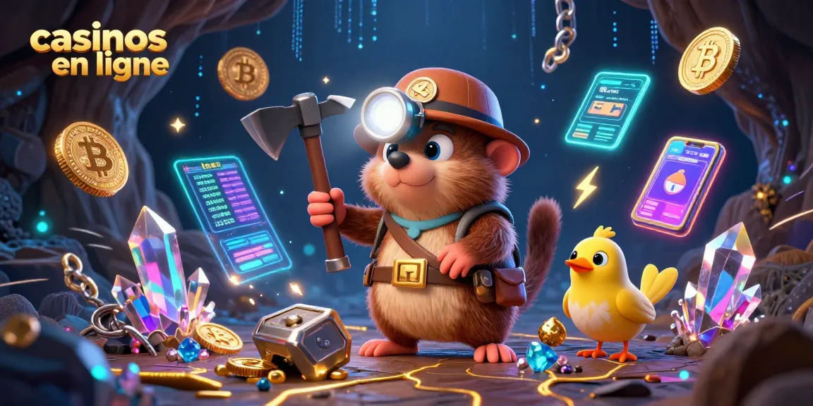Découvrez des casinos en ligne captivants avec un mole chasseur de trésors dans une scène vibrante.