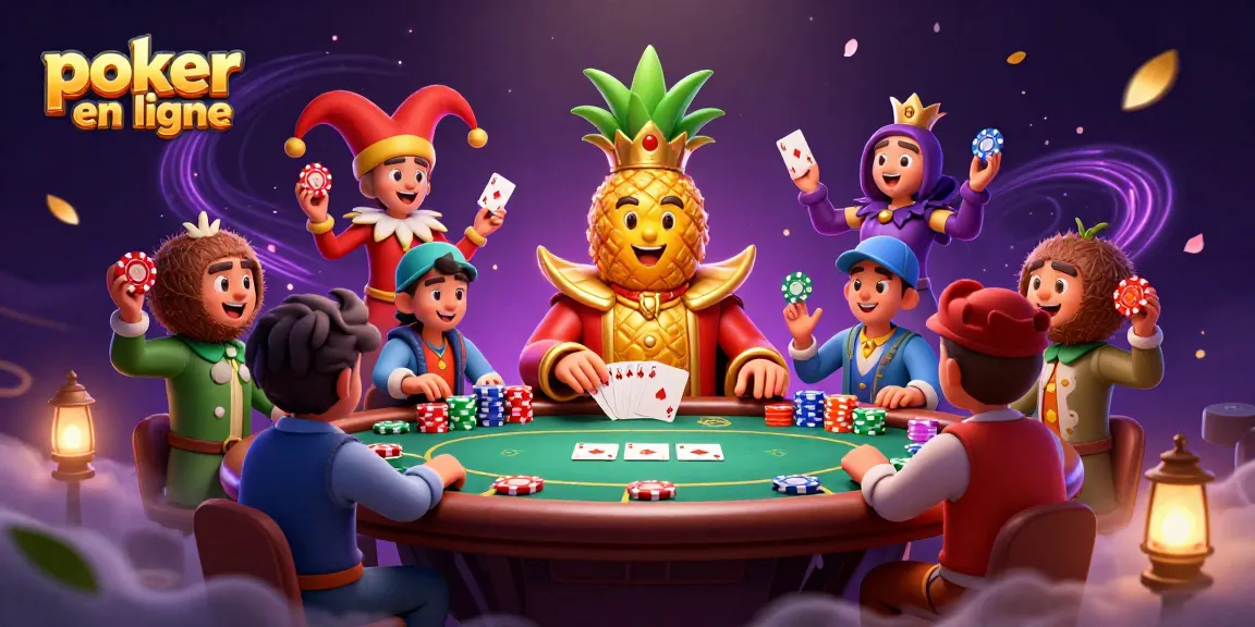 Jouez au poker en ligne avec des héros colorés autour d'une table dynamique.