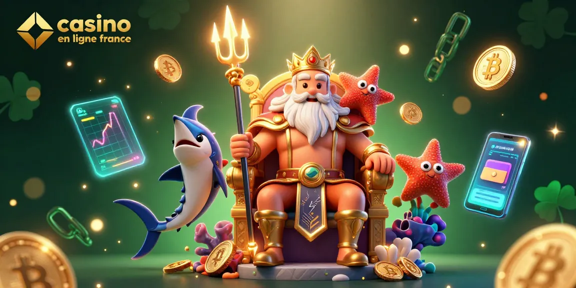Jouez aux meilleurs jeux dans un casino en ligne France avec Neptune et ses trésors.