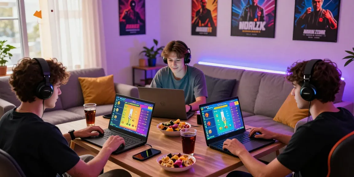 Engaged players enjoying the aviator game in a vibrant home gaming setup.