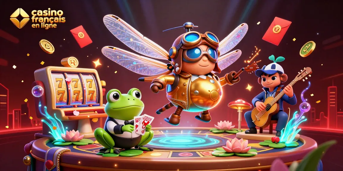 Jouez au casino français en ligne avec des personnages colorés et des éléments de jeu dynamiques.