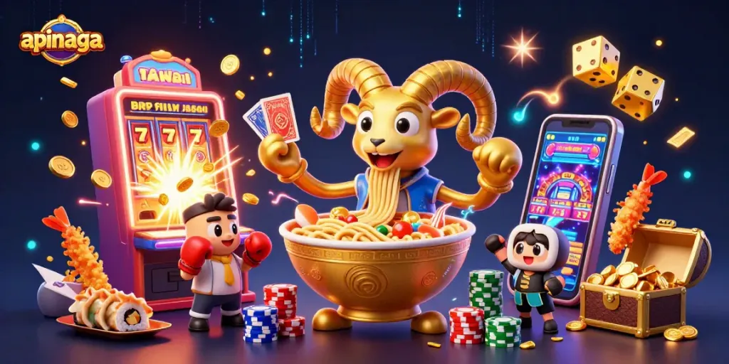 Experience the excitement of winning with apinaga, showcasing vibrant casino fun and dynamic game elements.