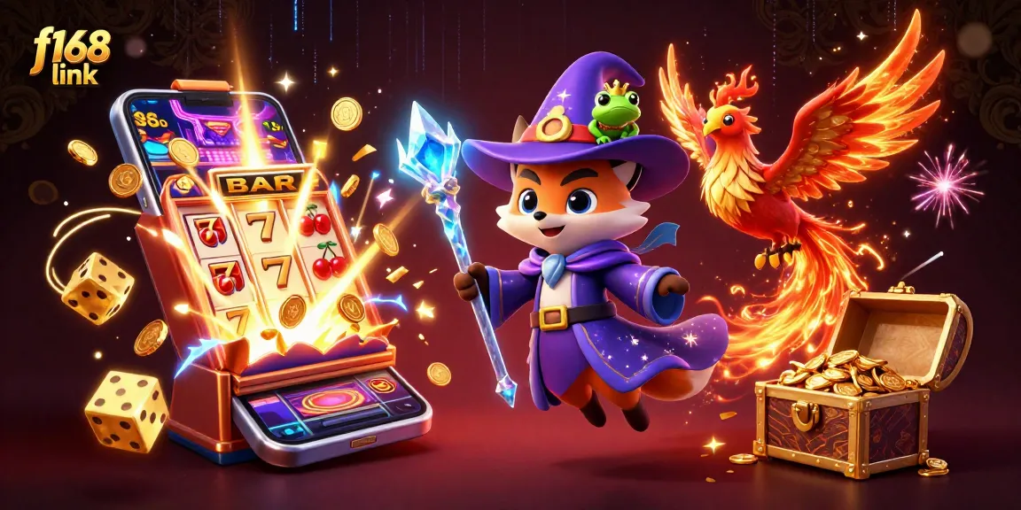 Experience the excitement of F168 link with a jackpot explosion in this vibrant casino scene.