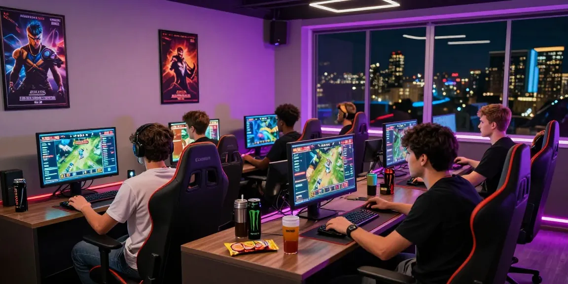 Engaged gamers experiencing excitement at SC88 online betting platform in a vibrant gaming room.