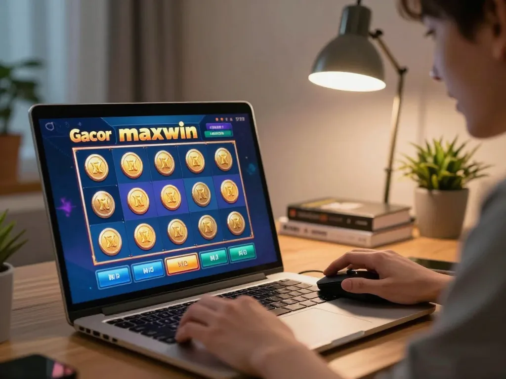 Engaging online gaming experience at home with player winning on slot gacor maxwin.
