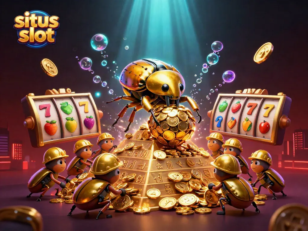 Menangkan jackpot situs slot dengan ilustrasi 3D penuh warna di kasino.