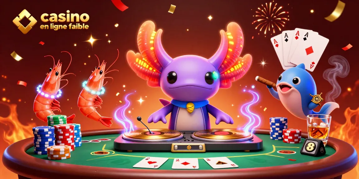 Jouez au casino en ligne fiable avec des joueurs énergétiques dans une scène vibrante remplie de jetons de poker.