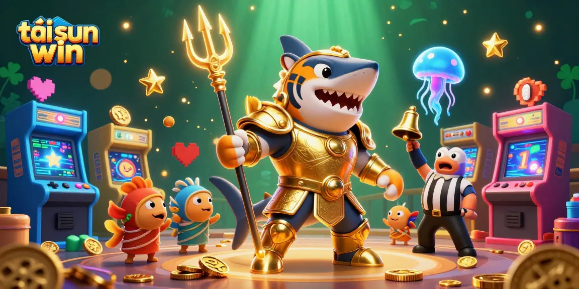 Experience the excitement of tải sun win in a vibrant underwater casino themed illustration.