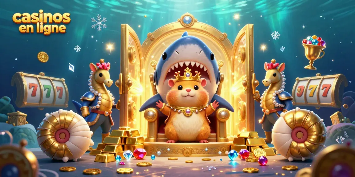 Les casinos en ligne illuminent l'univers avec le roi hamster et ses gardes marins entourés de trésors.