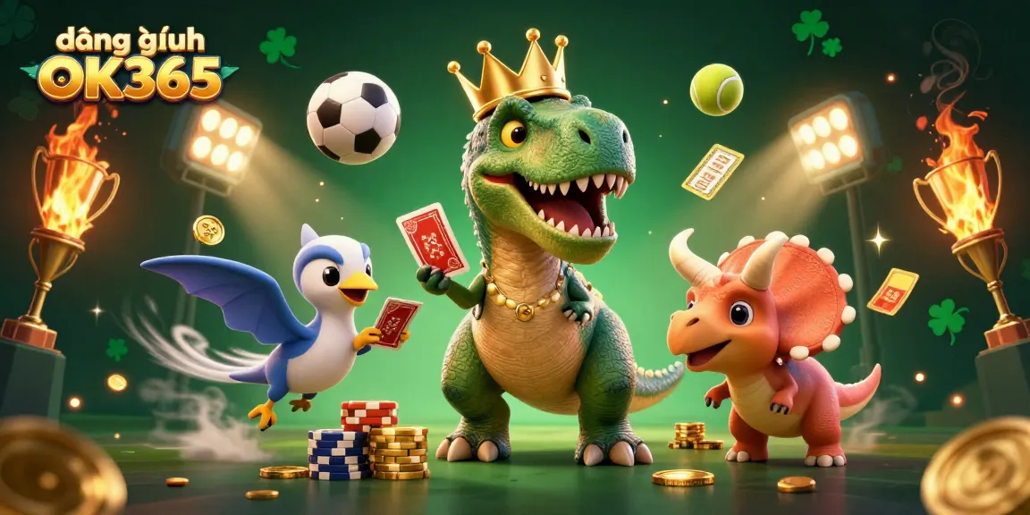 Engage in the thrilling world of đăng nhập OK365 by playing exciting casino games with friendly dinosaur characters.