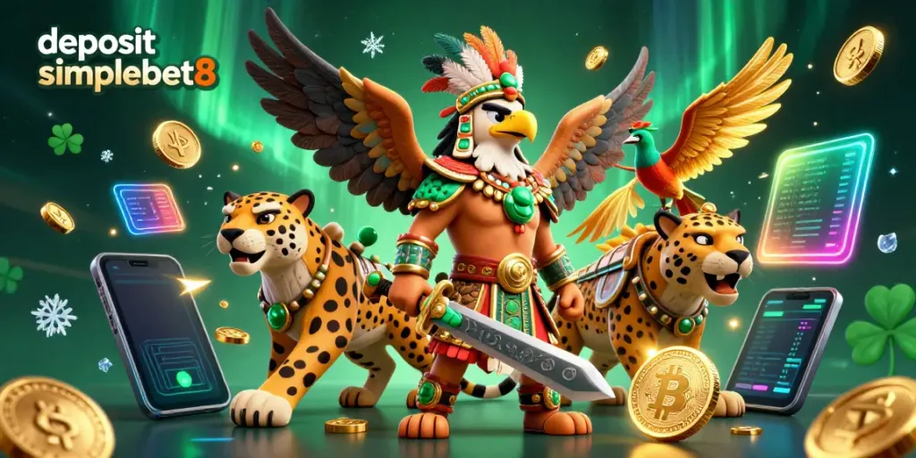 Engage with the vibrant world of iGaming through the deposit simplebet8 scene showcasing dynamic characters and crypto elements.