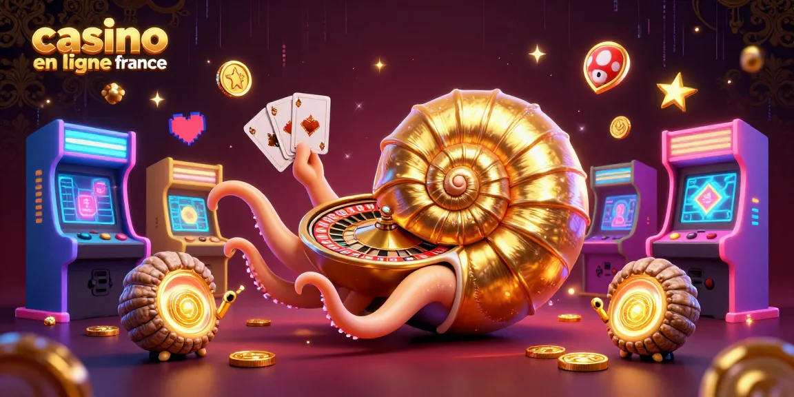 Découvrez un casino en ligne France avec un nautilus géant et des machines à sous colorées.