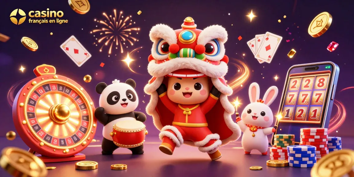Jouez à casino français en ligne et vivez l'excitation des jeux avec ce lion dansant.