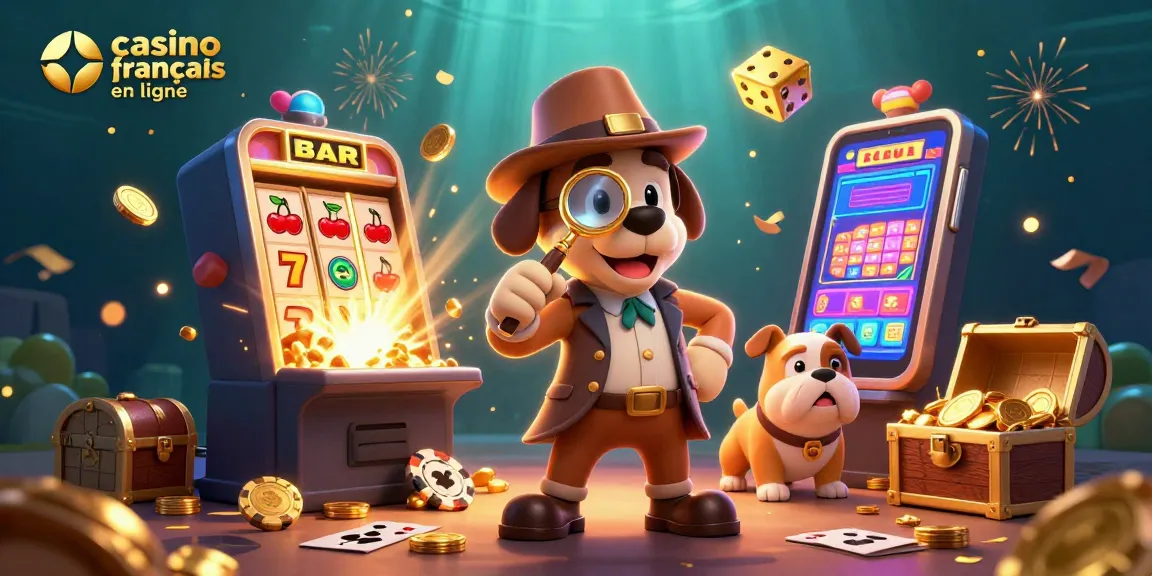 Célébrez le jeu avec un détective et un bulldog dans un casino français en ligne dynamique.
