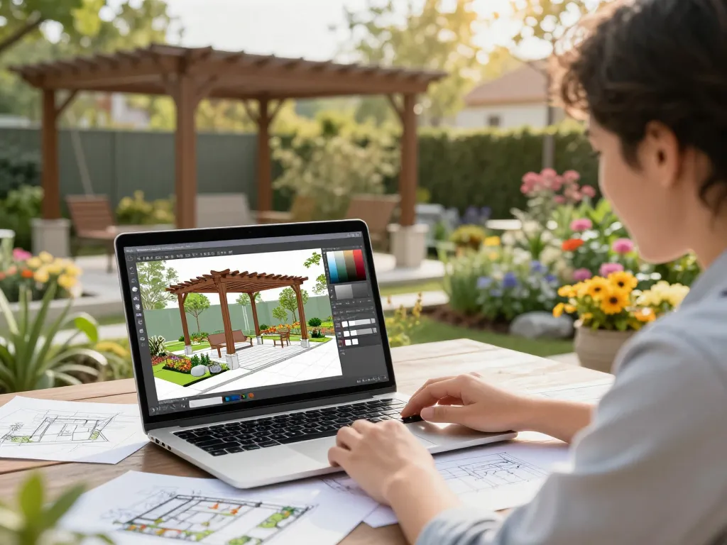 Pergola Sales Software helps design beautiful outdoor spaces with 3D visualization tools.