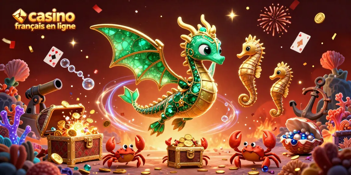 Le jeu captivant au casino français en ligne avec un dragon de mer 3D et des trésors éclatants.