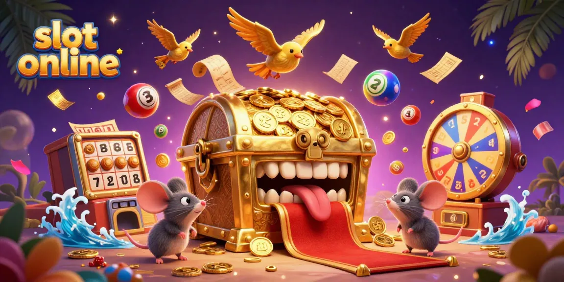 Spin and win big with slot online in this exciting casino-themed illustration.