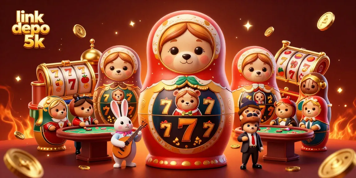 Experience the thrill of link depo 5k slots with vibrant characters and dynamic casino elements.