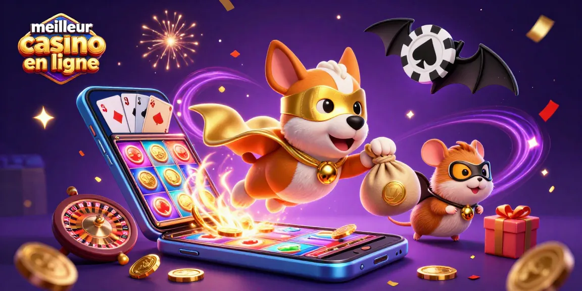 Découvrez le meilleur casino en ligne avec des personnages inspirants et une ambiance festive, illustrant les jeux de casino.