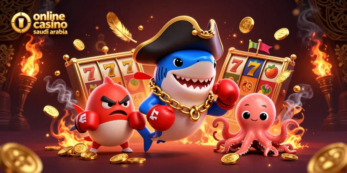 Experience the thrilling action of online casino Saudi Arabia with an exciting 3D pirate-themed illustration.