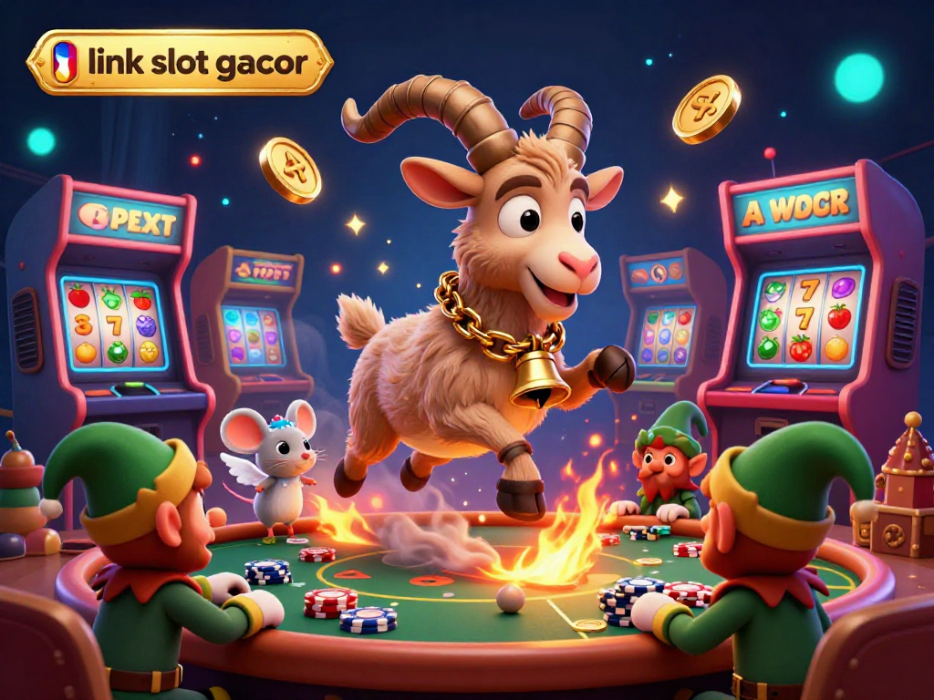 Experience thrilling gameplay in a vibrant link slot gacor scene with Krampus and playful casino elements.