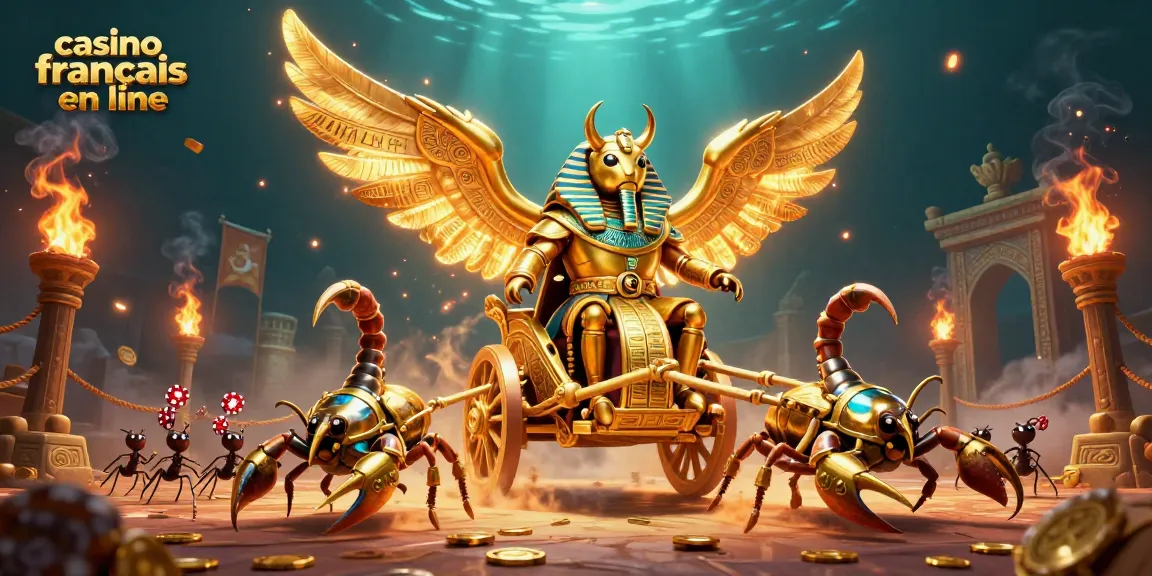 Participez à des jeux de casino français en ligne avec des personnages fascinants dans une scène dynamique.