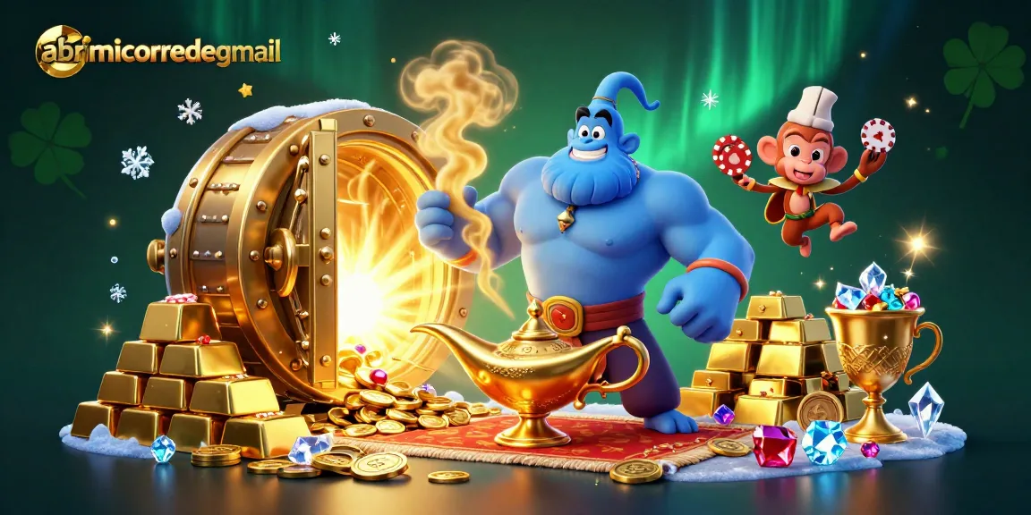 Experience thrilling casino adventures with abrirmicorreodegmail and colorful characters in 3D illustration.