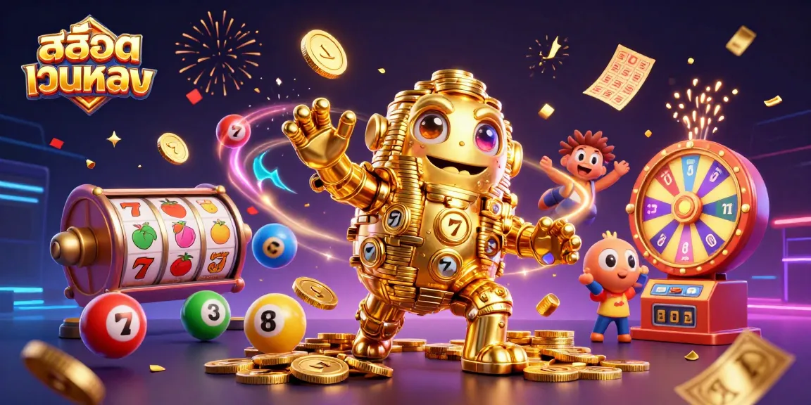 Engage with สล็อตเว็บตรง in an immersive lottery scene filled with action and vibrancy.