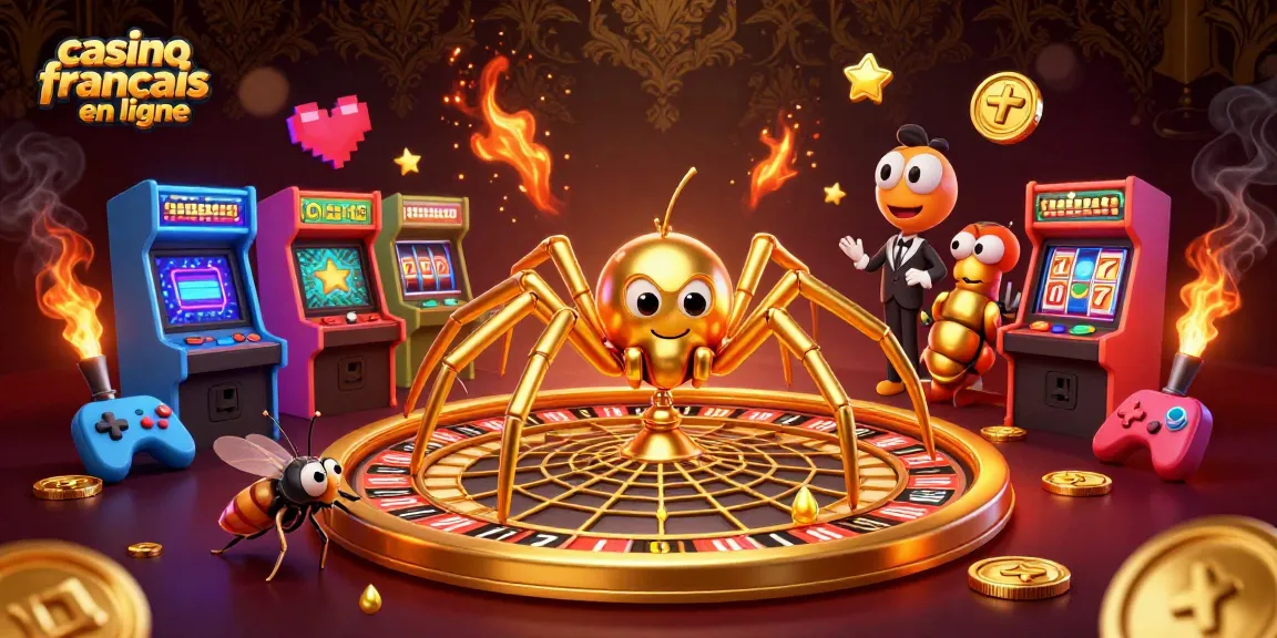Placer des paris dans un casino français en ligne avec une toile de roulette dorée et un croupier centipède.