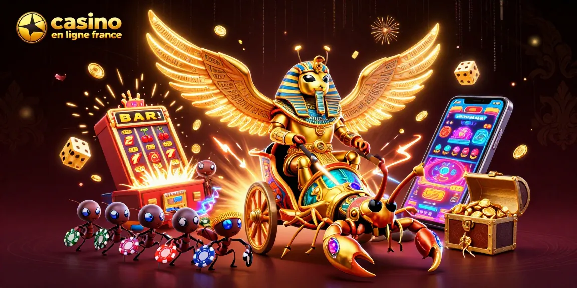 Visualisez le pays des jeux avec ce casino en ligne France présentant une scène ludique.