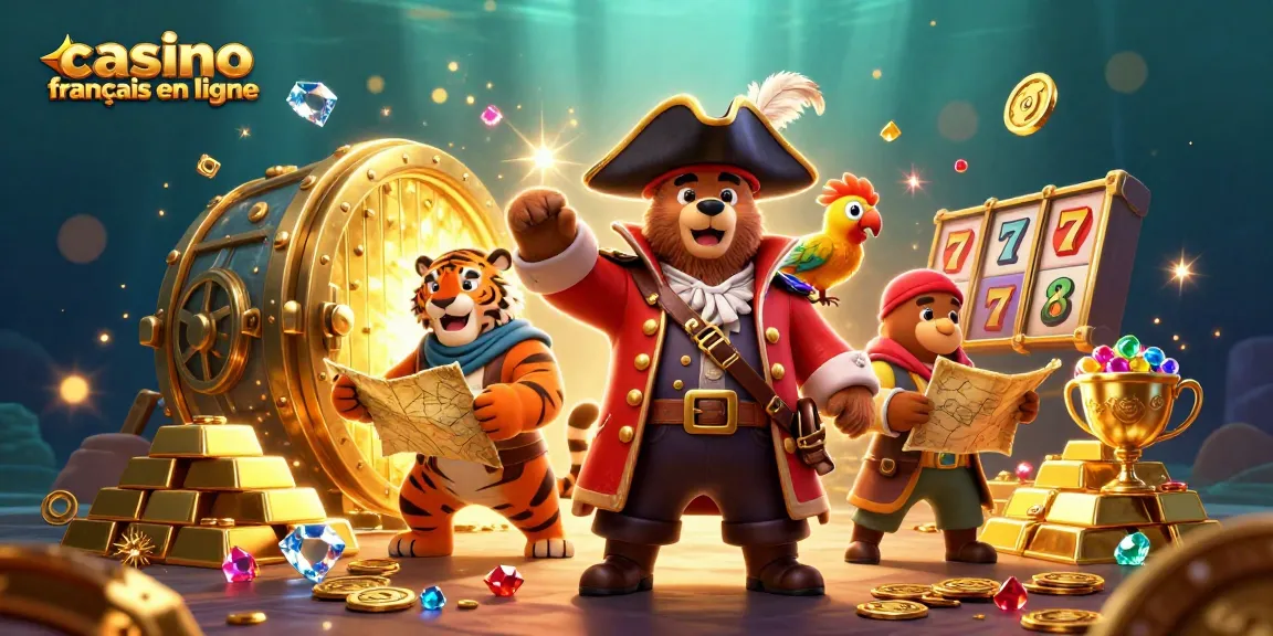 Plongez dans le monde du casino français en ligne avec ce vibrant trésor rempli de symboles de jeux.