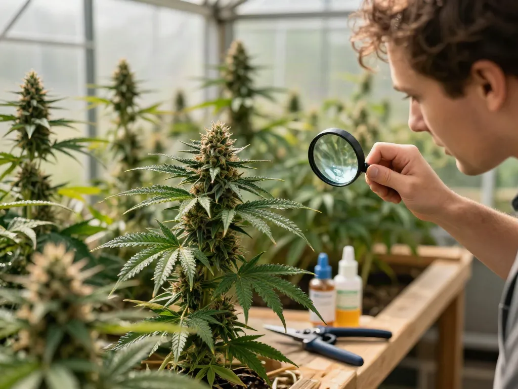 Alien Labs Biskanté plants thriving in a sunny greenhouse, showcasing vibrant growth and cultivation.