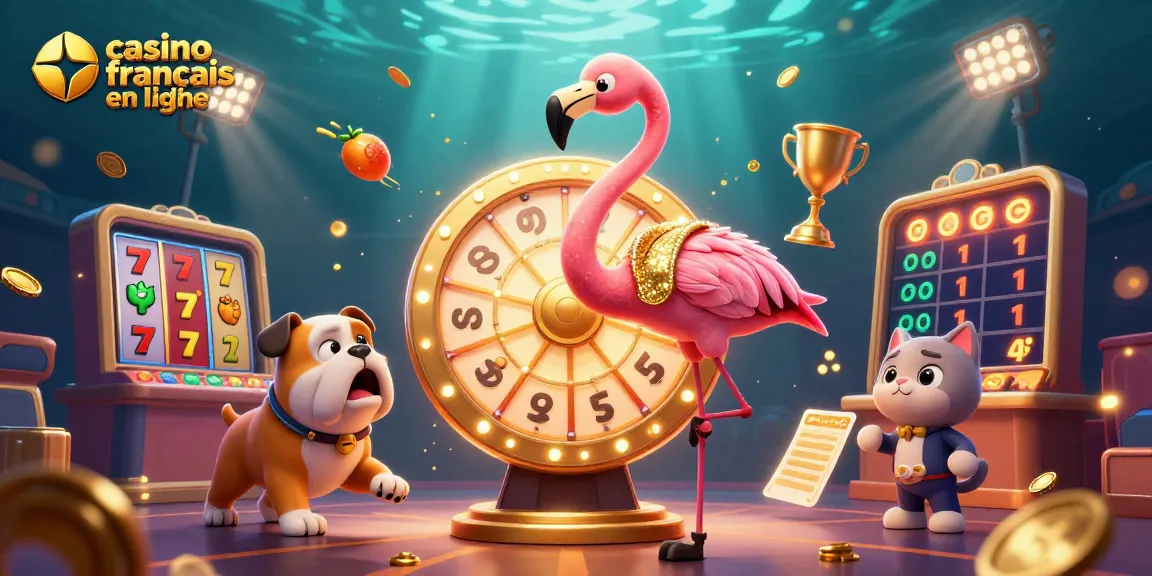 Jouez avec le casino français en ligne avec un animateur, un bulldog enthousiaste et un chat assistant.