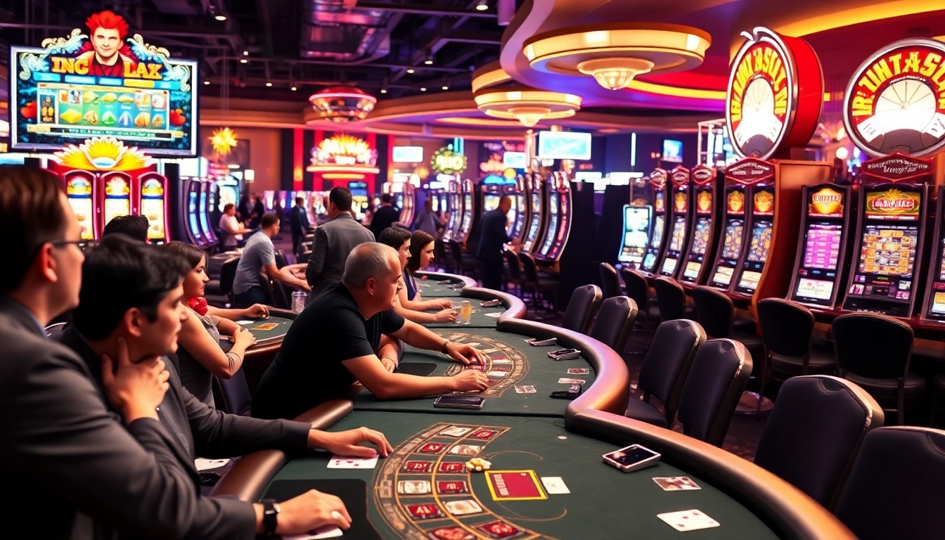 Engaging players at a casino table showcasing Non Uk Casino 2025 vibrant gaming experience.