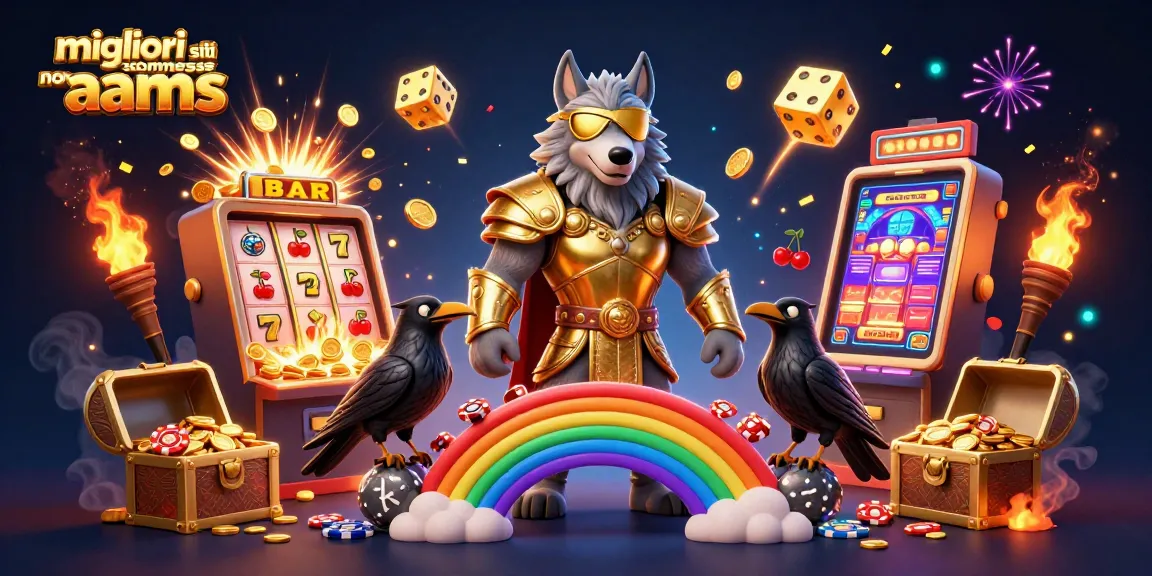 I migliori siti di scommesse non AAMS in un'illustrazione animata dettagliata con elementi di gioco coinvolgenti