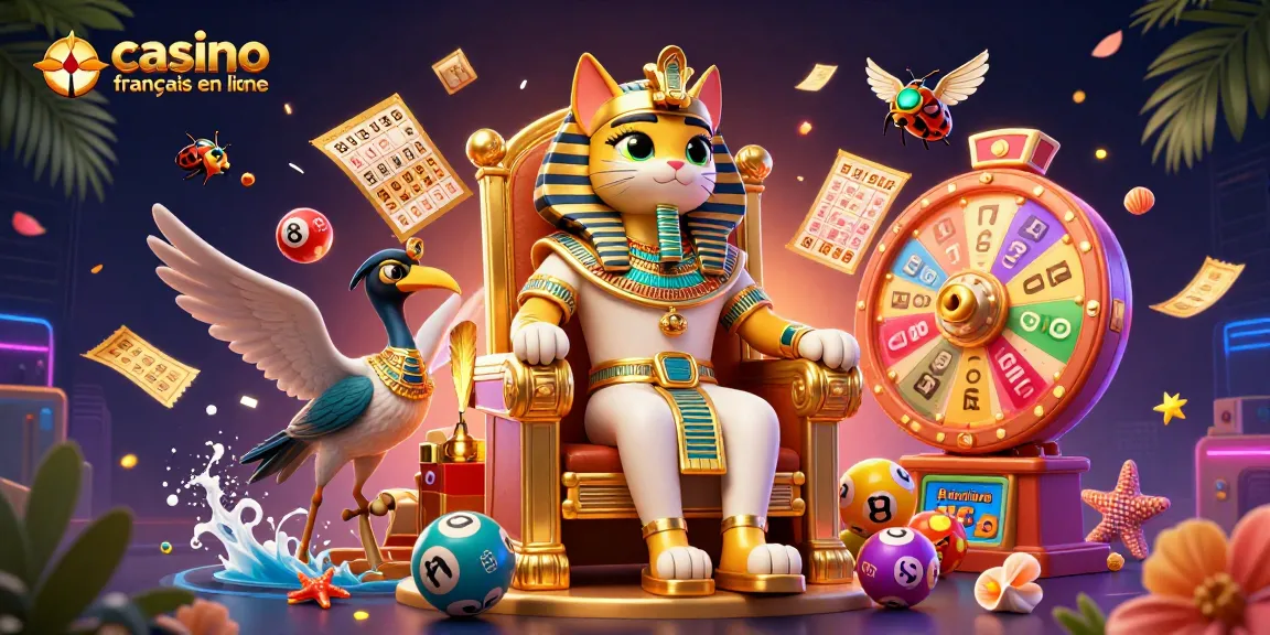 Profitez d'une expérience immersive de casino français en ligne avec notre illustration animée dynamique.