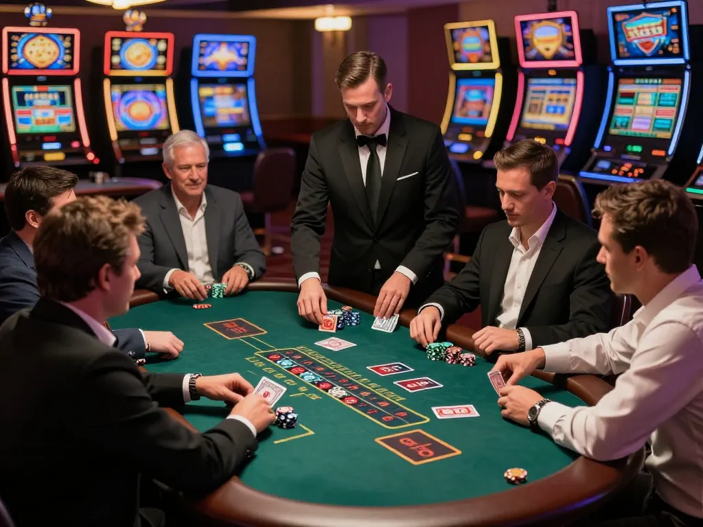 Experience the excitement of finding the best widget store while playing blackjack in a lively casino.