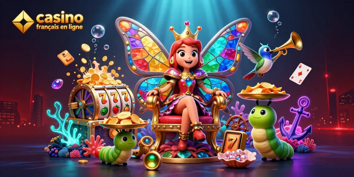 Visez des gains dans un casino français en ligne avec une scène de jeu dynamique et colorée.