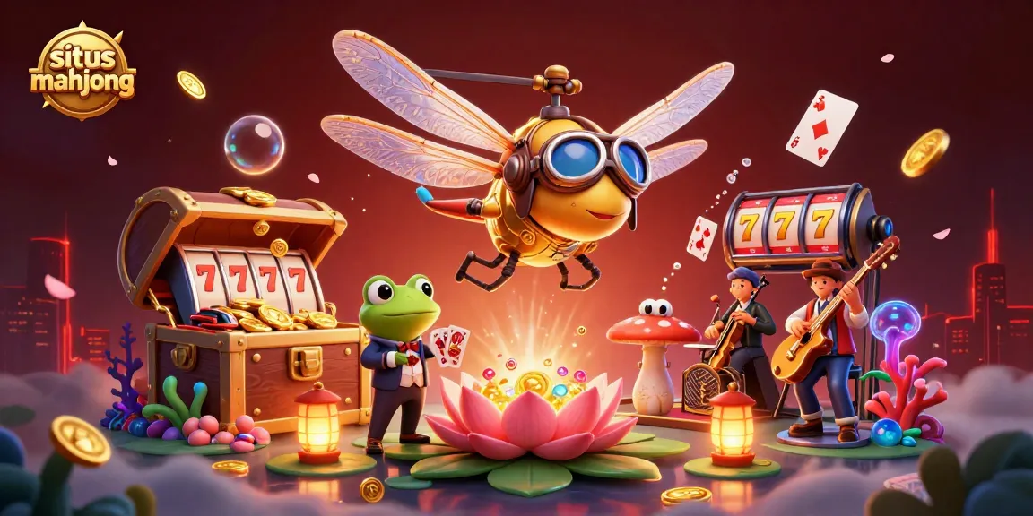 Engage in dynamic gameplay at situs mahjong featuring vibrant characters, slot reels, and colorful visuals.
