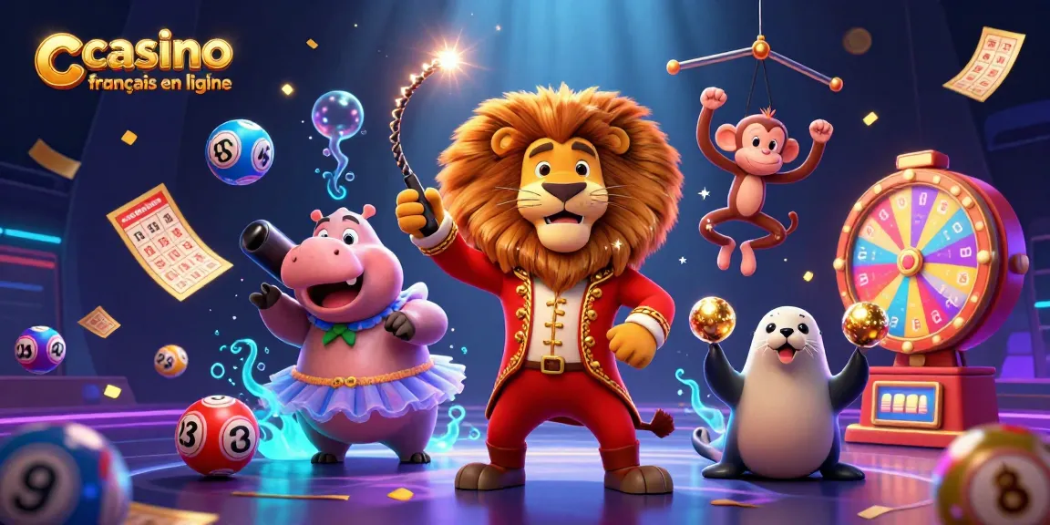Plongez dans l'univers du casino français en ligne avec un lion chef de piste en scène.