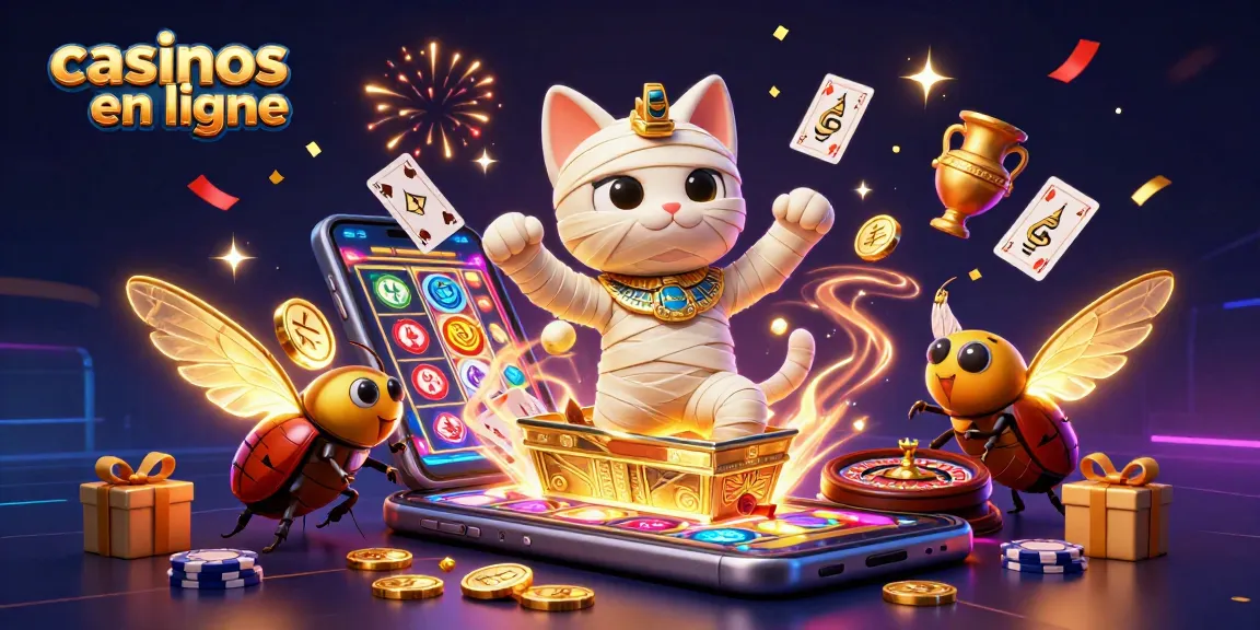 Jouez dans des casinos en ligne avec notre illustration d'une scène égyptienne captivante.