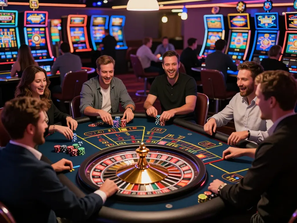 Players engaging in a thrilling roulette game at XN88 casino, showcasing high-stakes action.