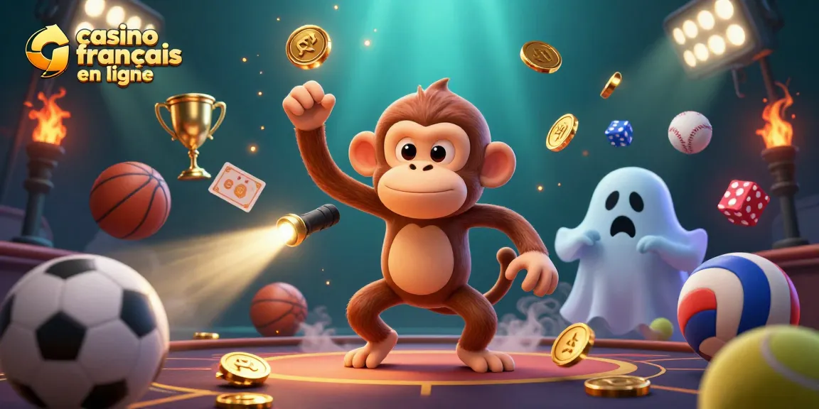 Le poltergeist malicieux et le chiot chasseur de fantômes jouent au casino francais en ligne.