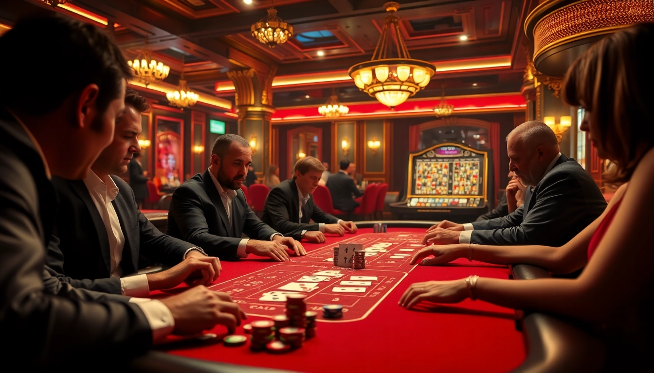 Permainan menarik di LOL4D Casino dengan meja penuh aksi dan pemain fokus.
